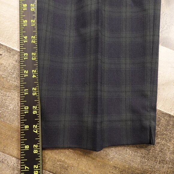 Raphaela by Brax Christiane W8 Pants Women’s 16 Short Blackwatch Plaid Wool - Picture 5 of 14